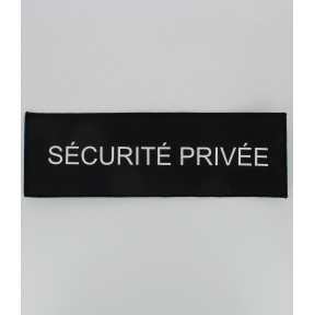 Bandeau dos à coudre Sécurité Privée nouvelle norme