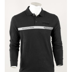 Polo manches longues Sécurité Privée Safetek - Noir - GK