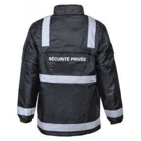 Coupe-vent fourré polaire avec bandes rétro-réfléchissantes Sécurité Privée - Noir - CityGuard