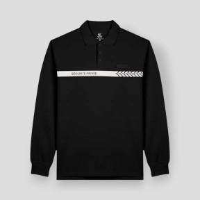 Polo manches longues Sécurité Privée Safetek - Noir - GK