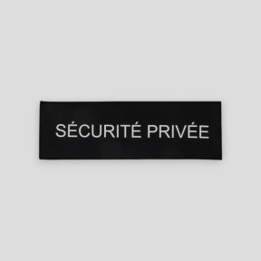 Bandeau dos à coudre Sécurité Privée nouvelle norme