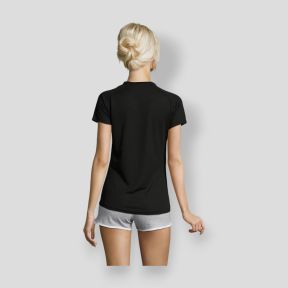 Tee-shirt à manches courtes raglan Sporty femme - Noir - Sol's
