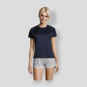 Tee-shirt à manches courtes raglan Sporty femme - French Marine - Sol's