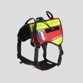 Harnais pour chien DRAKKEN III - Rouge - Dimatex