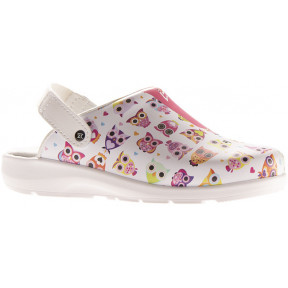 Sabots de travail femme en cuir Arielle OB SRC motifs Hibou- Nordways