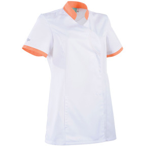 Tunique coupe cintrée Ayako blanc et orange - Lafont